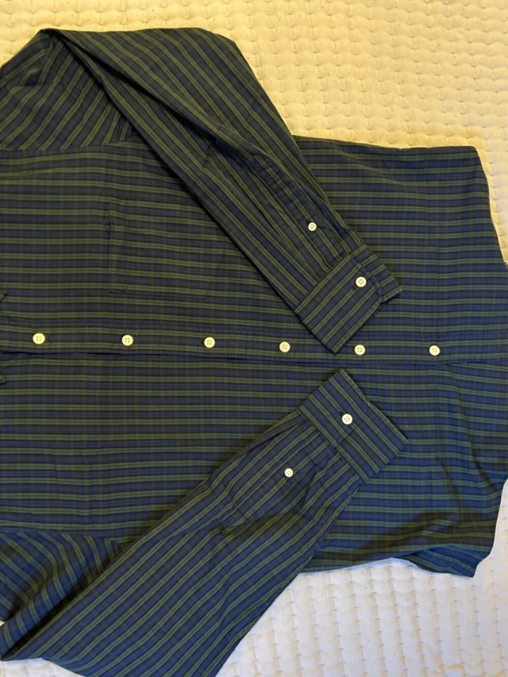 J Crew Blackwatch Plaid Slim Untucked Shirt M